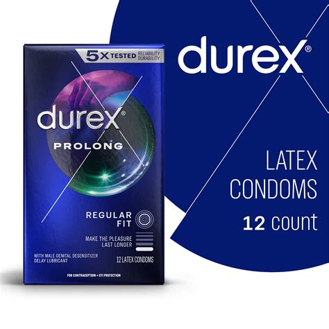 durex prolong|Durex Prolong Condoms, Ultra Fine, Ribbed, Dotted with Delay .